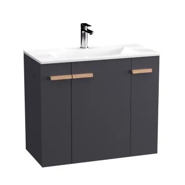 Szafka pod umywalkę L-WOOD 79 cm antracyt mat