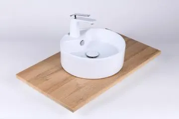 Korek click-clack z przelewem z białą ceramiczną zaślepką