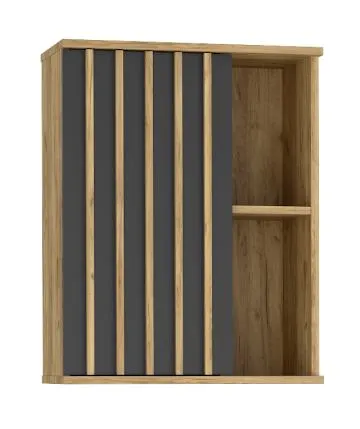 Szafka wisząca KALI 60 1D czarna/dąb craft