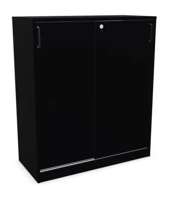 Szafka biurowa przesuwna EASY SPACE CABINET S 3-OH 100cm czarna zamykana