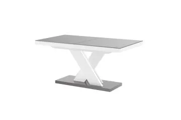 Stół XENON LUX 160(256)x89 szary połysk/biały połysk rozkładany