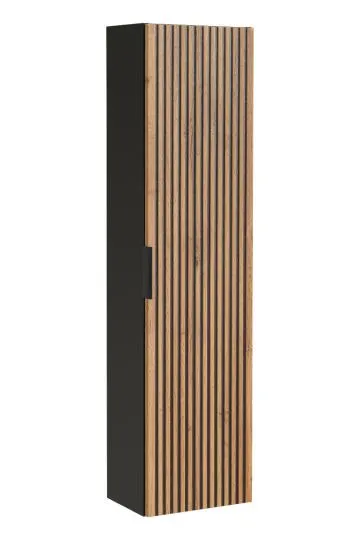 Szafka łazienkowa XILO BLACK WOTAN 80 35cm czarna/dąb