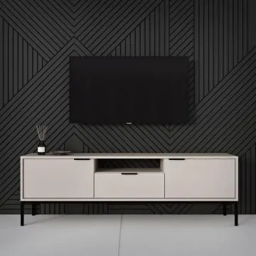 Szafka RTV AUSTIN 135 kaszmir/czarna